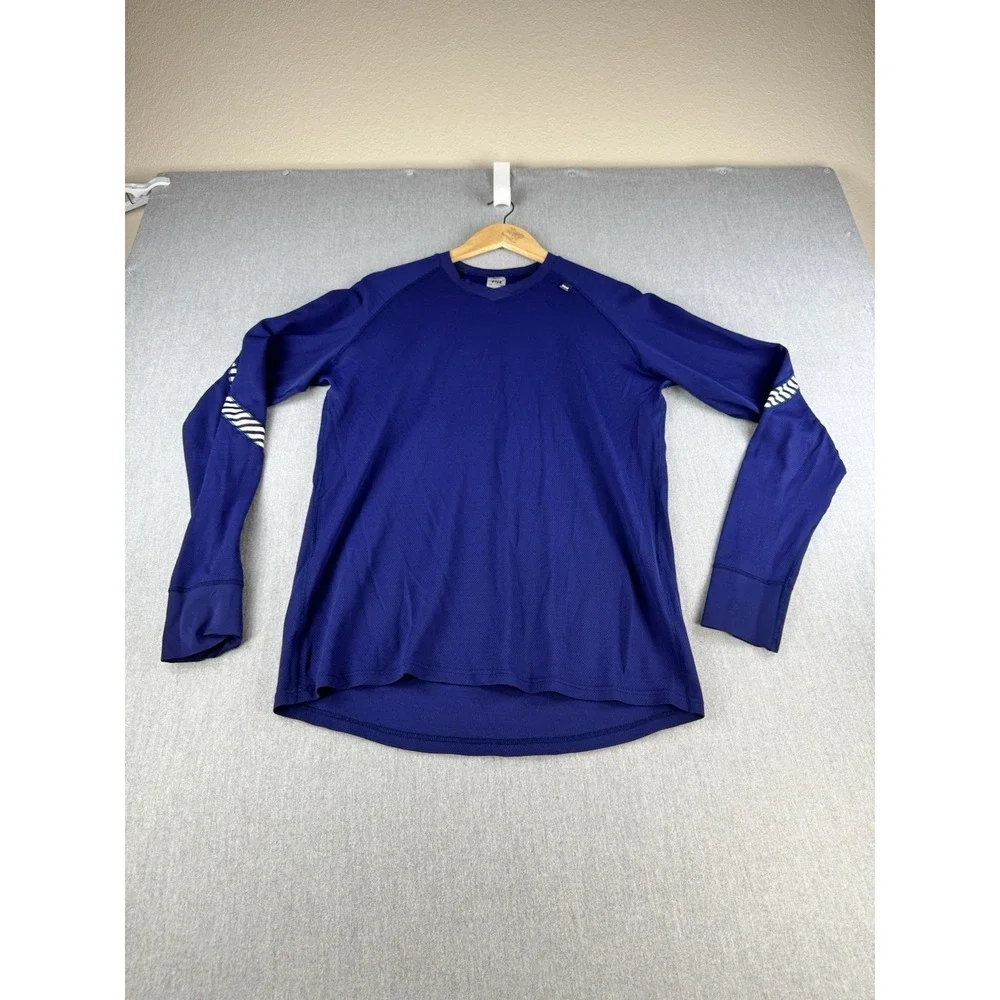 Helly Hansen Base Layer Shirt Mens XXL Blue Long Sleeve‎ Athletic Outdoor